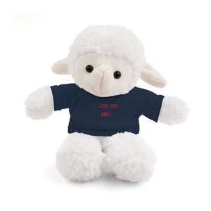 I LOVE YOU AMY Stuffed Animals with Tee