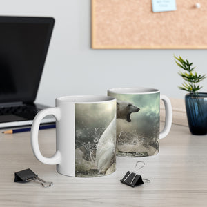 White polar bear on the ice Mug 11oz