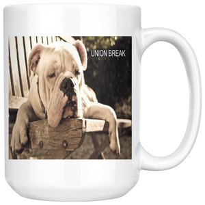 Union break bulldog funny meme coffee mug