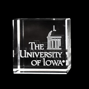 Iowa Hawkeyes Academic Logo Crystal Cube