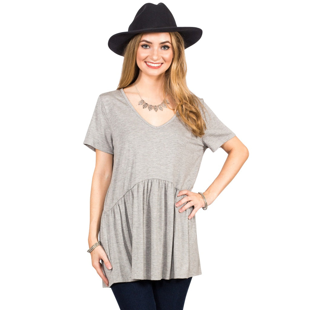 Ruffled Babydoll Tee
