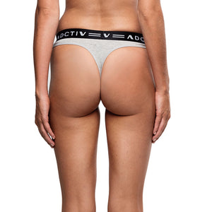 Signature Thong Grey - Black