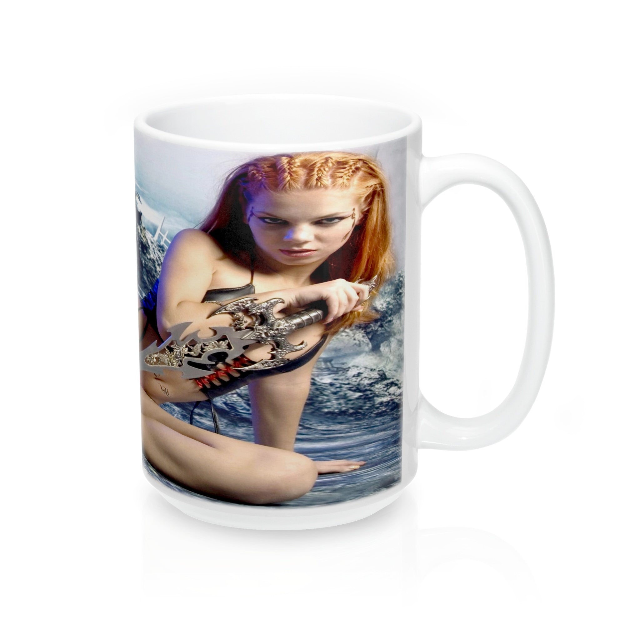 Sword Warrior Girl  Mug 15oz