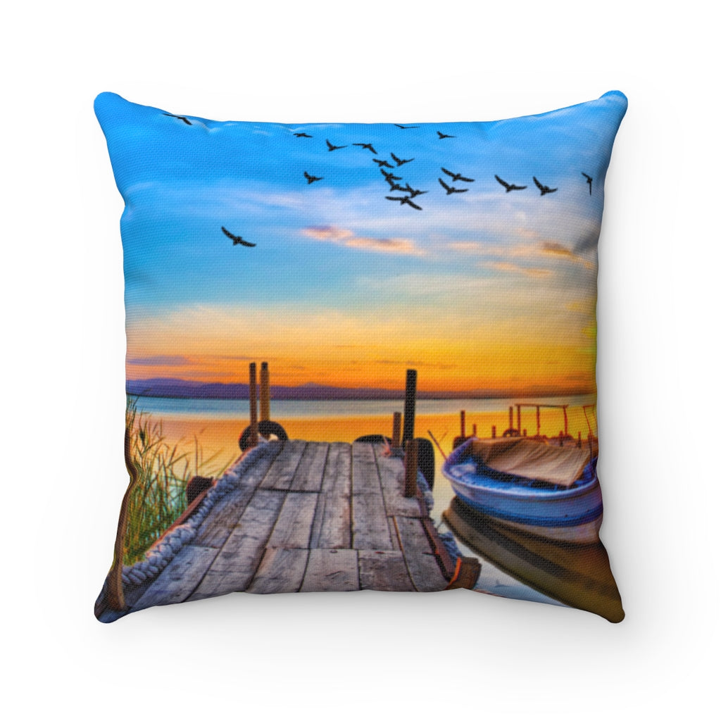 Sunset of colors Spun Polyester Square Pillow