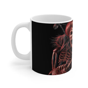 Skull rocker horror White Ceramic Mug