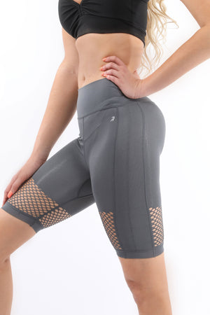 Malibu Seamless Activewear Shorts - Grey