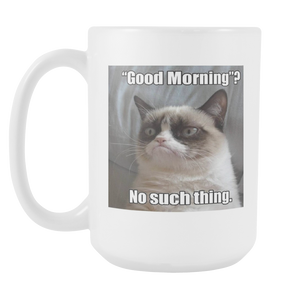 GOOD MORNING COFFEE CAT 15 OUNCE COFFEE MUG