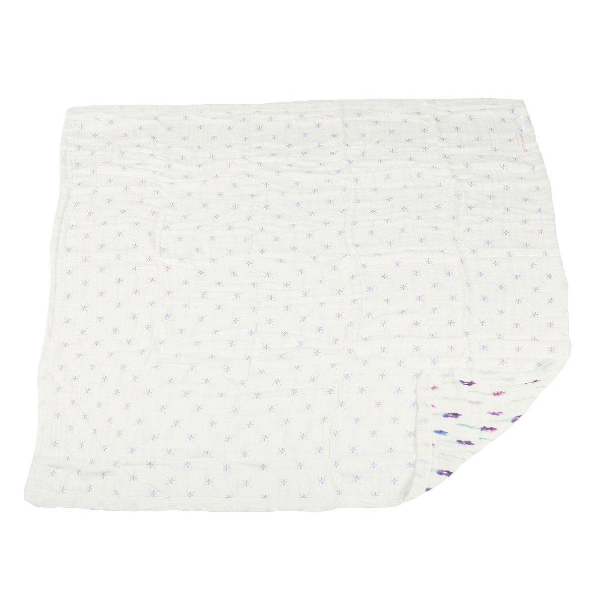 Lavender and Watercolor Star Bamboo Muslin Newcastle Blanket