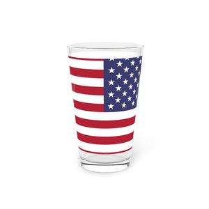 American flag Pint Glass, 16oz by the x m world