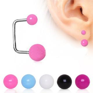 316L Surgical Steel Loop Earring Set With UV Acrylic Balls