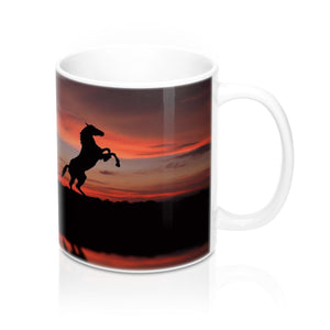 Horse sunset wrap around Mug 11oz