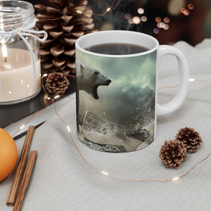 White polar bear on the ice Mug 11oz