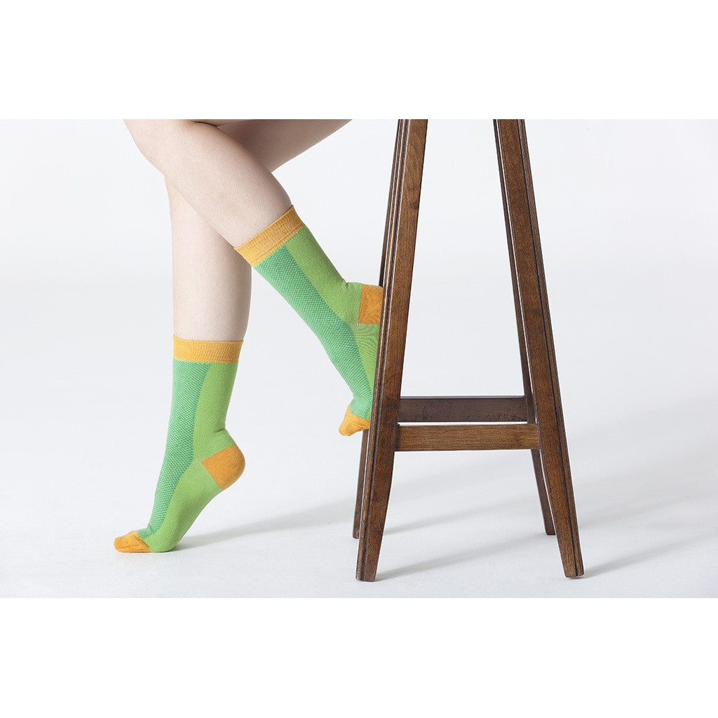 Womens 5-Pair Colorful Crew Socks