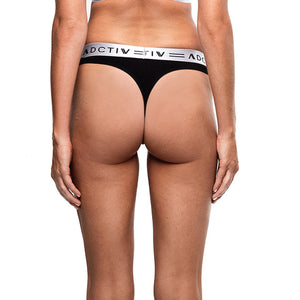 Signature Thong Black - Silver
