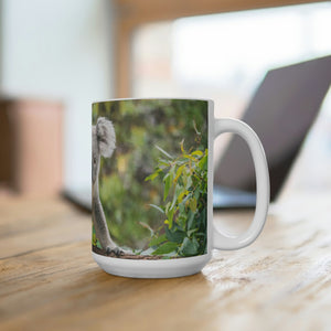 Koala on tree branch White Ceramic Mug