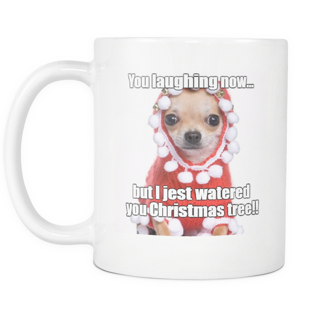Christmas Dog funny meme 11 ounce double side coffee mug