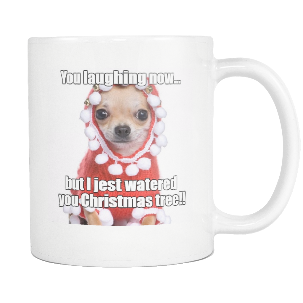 Christmas Dog funny meme 11 ounce double side coffee mug