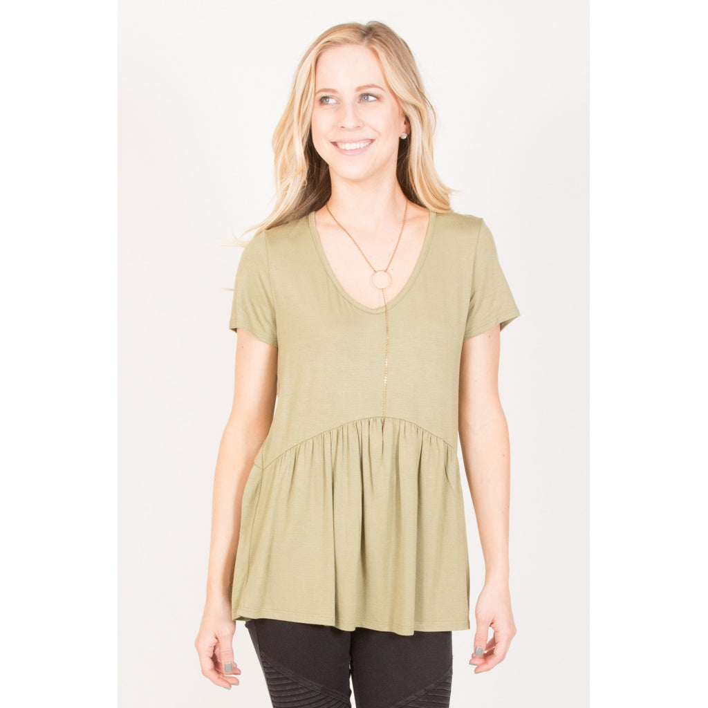 Ruffled Babydoll Tee