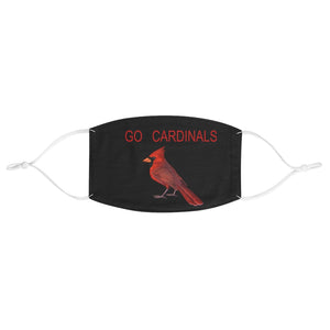 Go cardinals red and black Fabric Face Mask