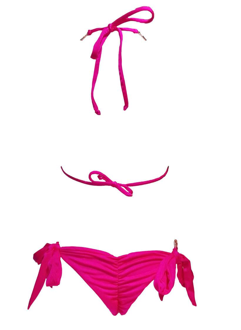 Tessa Triangle Top & Tie Side Bottom - Pink
