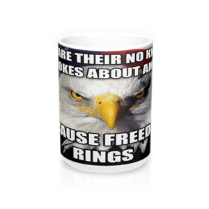Freedom Rings USA flag eagle  Mug 15oz