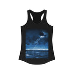 Ocean lightning storm Women's Ideal Racerback Tank
