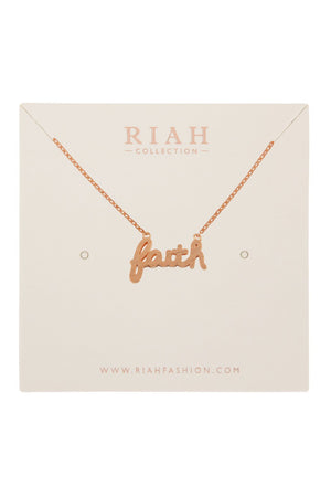 "Faith" Cast Necklace