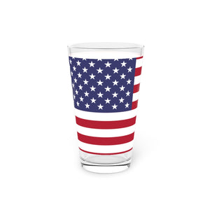 American flag Pint Glass, 16oz by the x m world