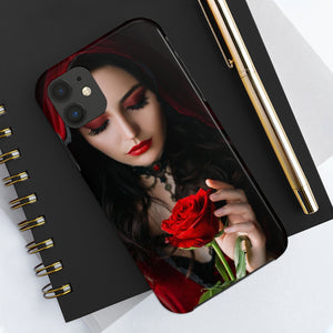 Mystical beautiful woman with rose Case Mate Tough Phone Cases