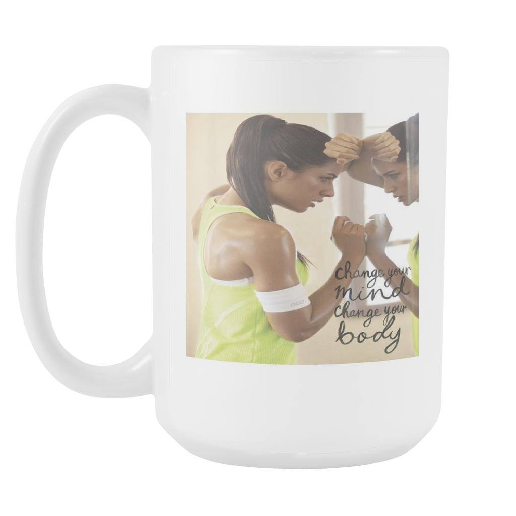 Change your mind 15 ounce double sided coffee mug