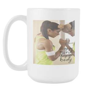 Change your mind 15 ounce double sided coffee mug