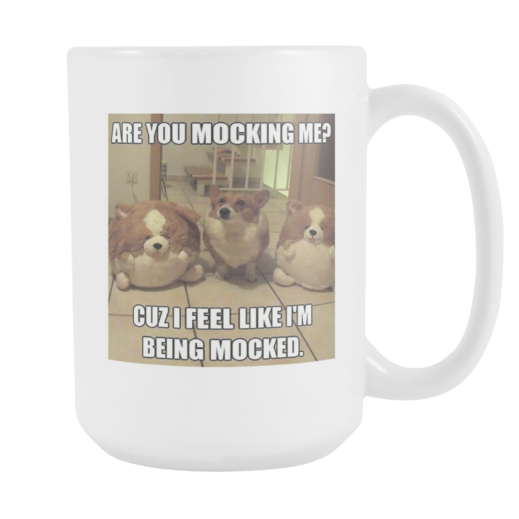 Cute fat dog meme 15 ounce coffee mug