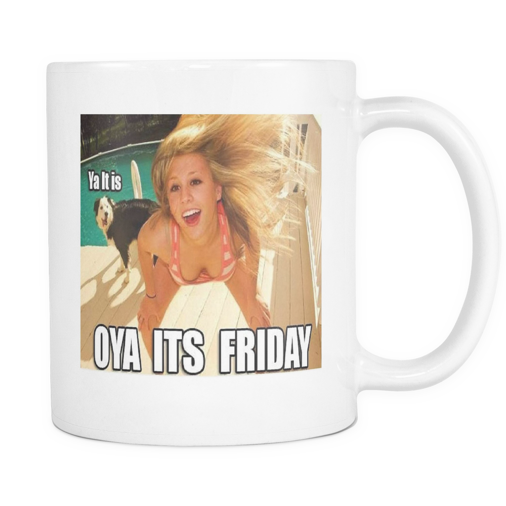 Friday adult humor meme 11 ounce double sided  coffee mug