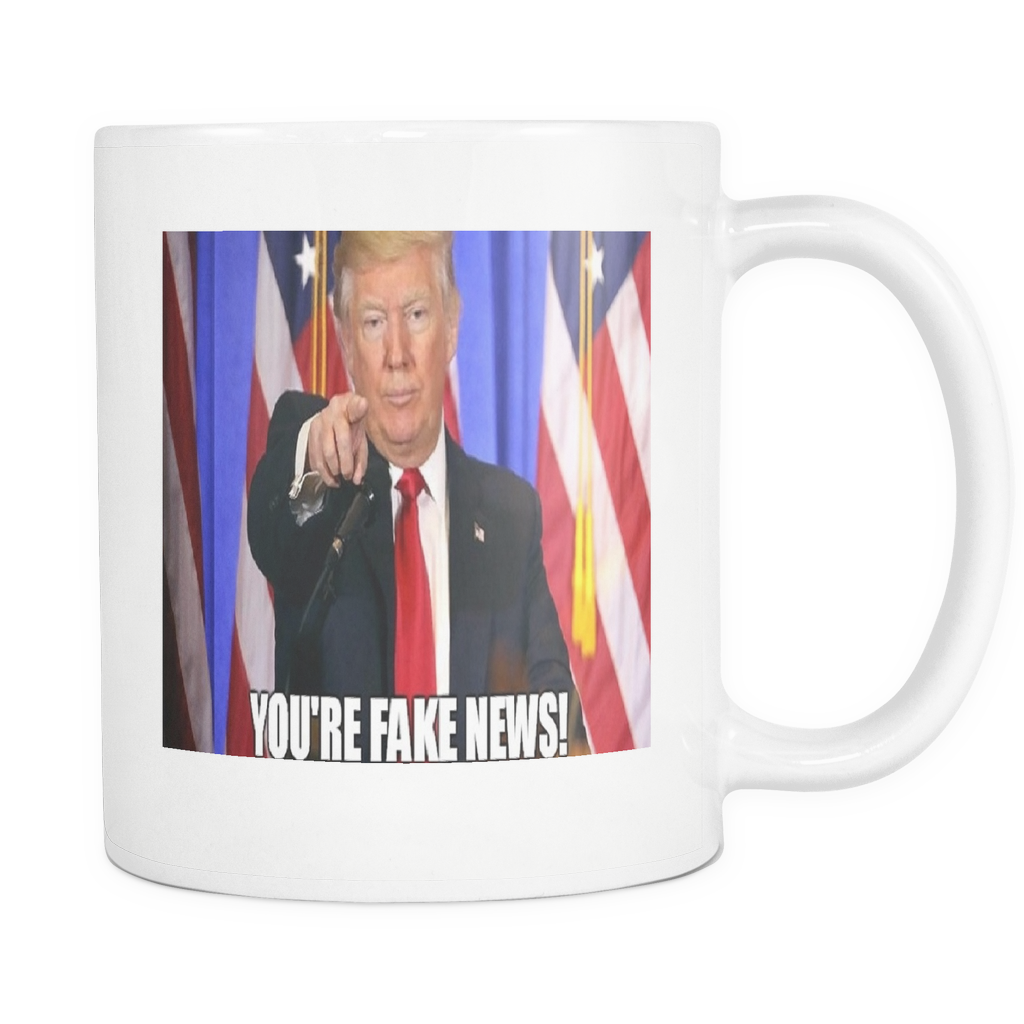 Trump Fake news meme 11 ounce double sided coffee mug