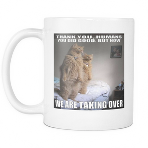 Cats taking over the world 11 ounce double sided coffee mug