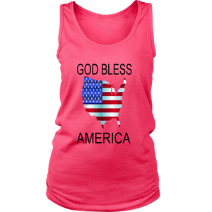 GOD BLESS AMERICA DISTRICT WOMENS TANK TOP