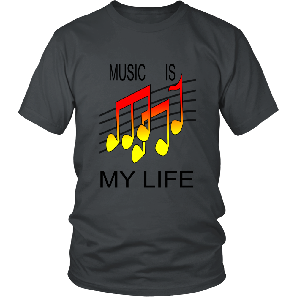 MUSIC IS MY LIFE DISTRICT UNISEX SHIRT