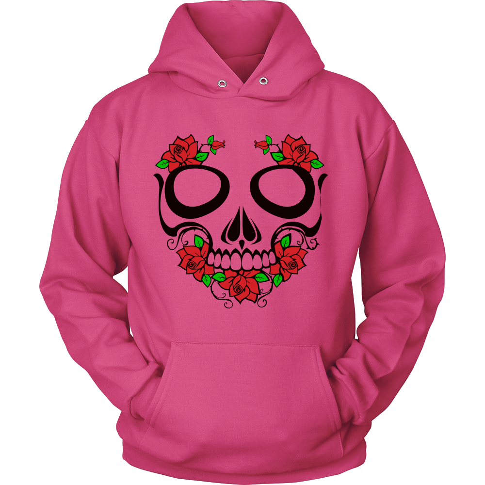 Skull and Roses Pullover Hoodie