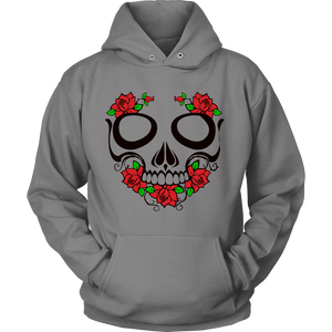 Skull and Roses Pullover Hoodie