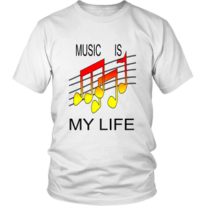 MUSIC IS MY LIFE DISTRICT UNISEX SHIRT