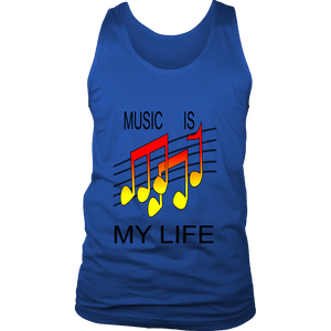 MUSIC IS MY LIFE DISTRICT MENS TANK TOP