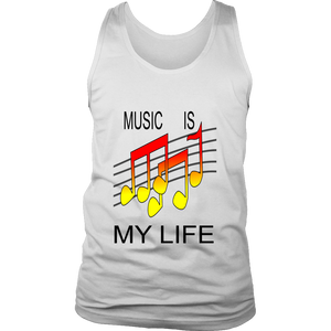 MUSIC IS MY LIFE DISTRICT MENS TANK TOP