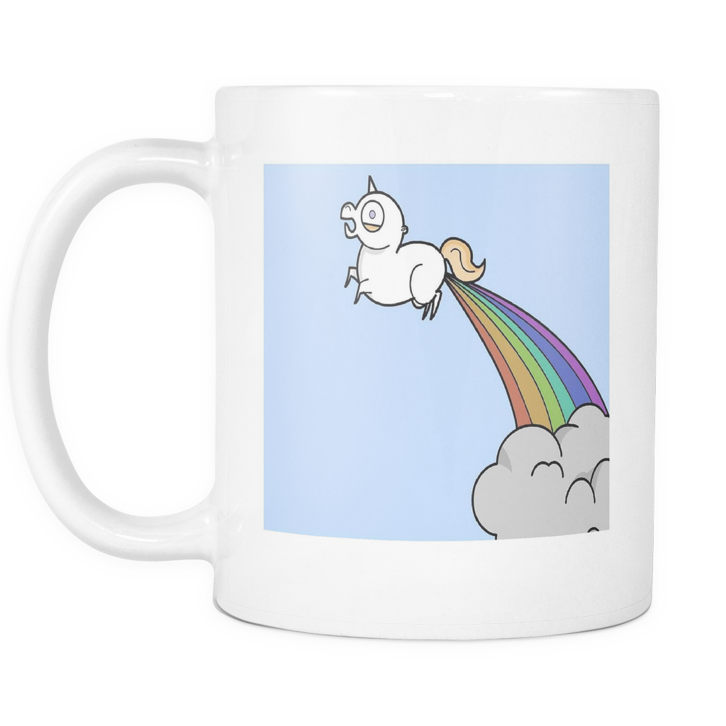 Unicorn Rainbows Funny double sided 11 ounce coffee mug