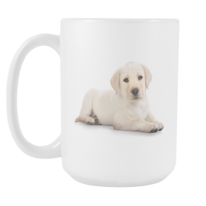 Cute dog on double sided 15 ounce coffee mug